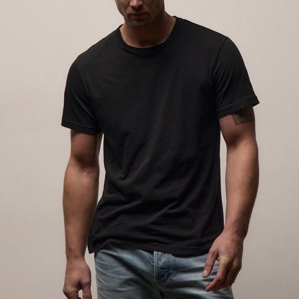 James Perse Standard Crew Neck T-Shirt Men’s 4 XL Black Jersey Cotton USA